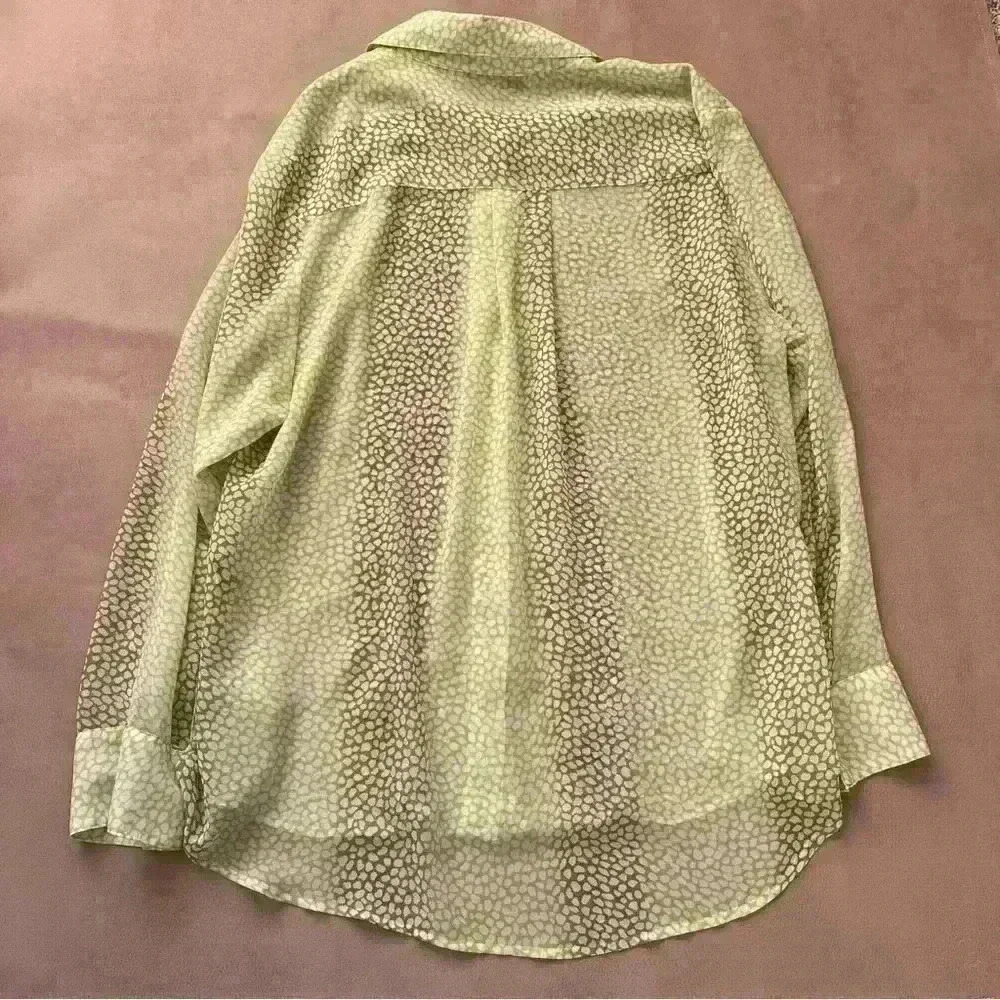 Lane Bryant Green Patterned Blouse - Picture 11 of 12